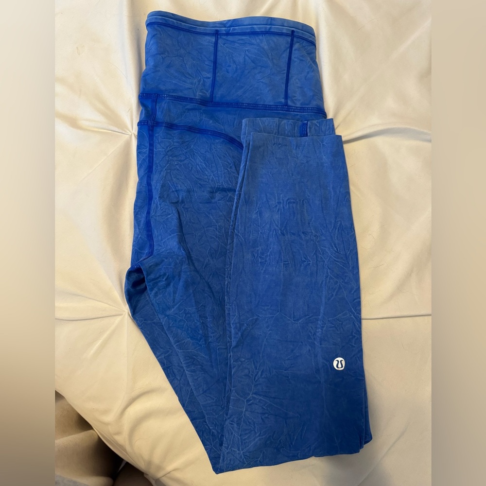 Blue print lululemon leggings